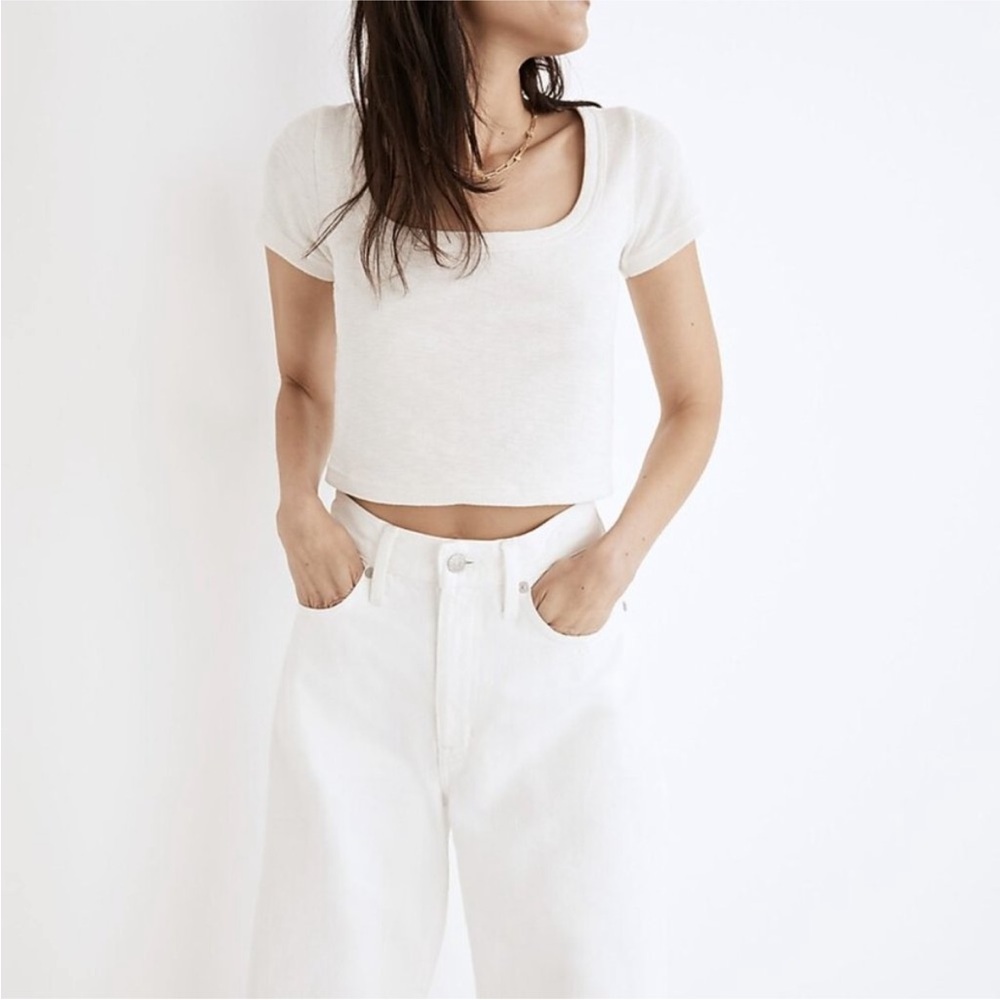 Madewell Westville Crop Tee in Lighthouse
